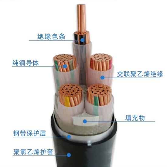 钢带铠装电缆结构图